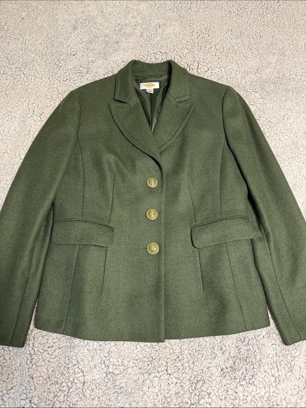 Talbots Green Tailored Wool Blazer